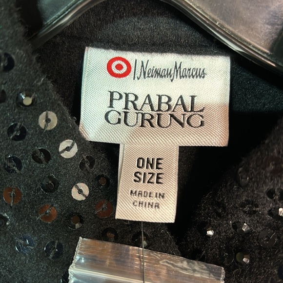 Prabal Gurung for target black sequined lace bow cape nwt perfect - Picture 4 of 10